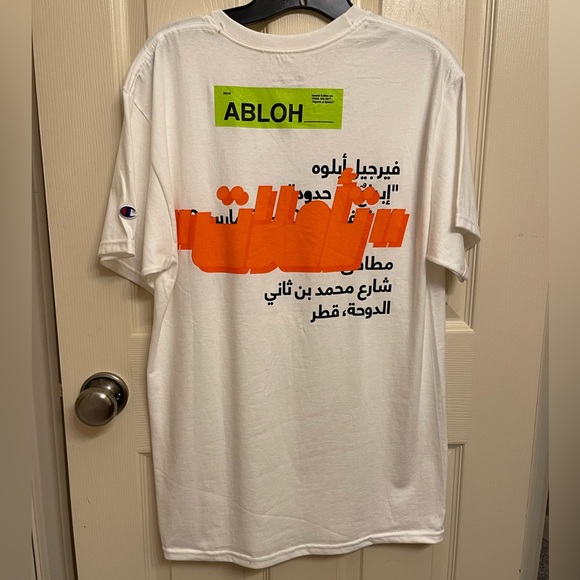 Virgil Abloh Figures of Speech Exhibit Rare 2021 Qatar Museum Champion Tee Sz M - Picture 9 of 9